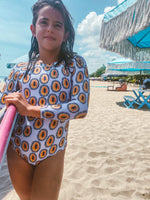 Papaya Long Sleeve Swimsuit