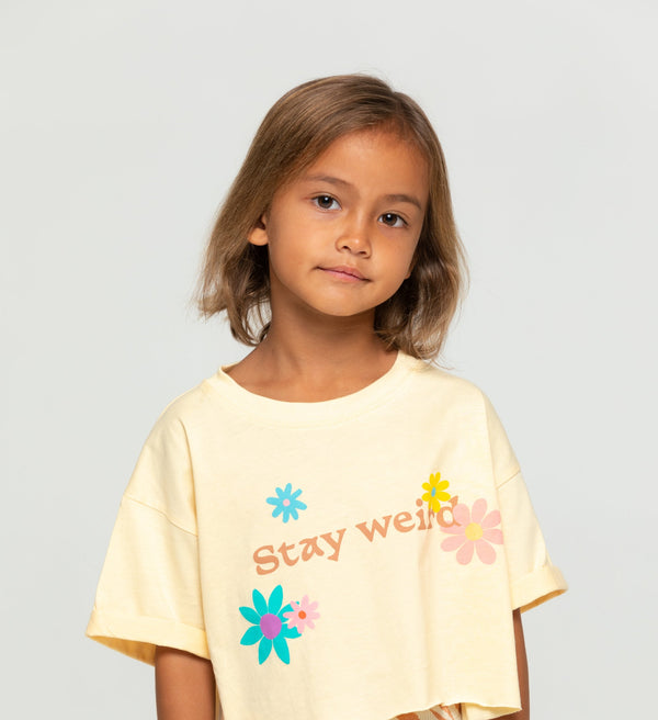 FLOWER CROPPED T-SHIRT