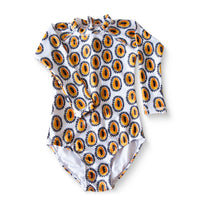 Papaya Long Sleeve Swimsuit